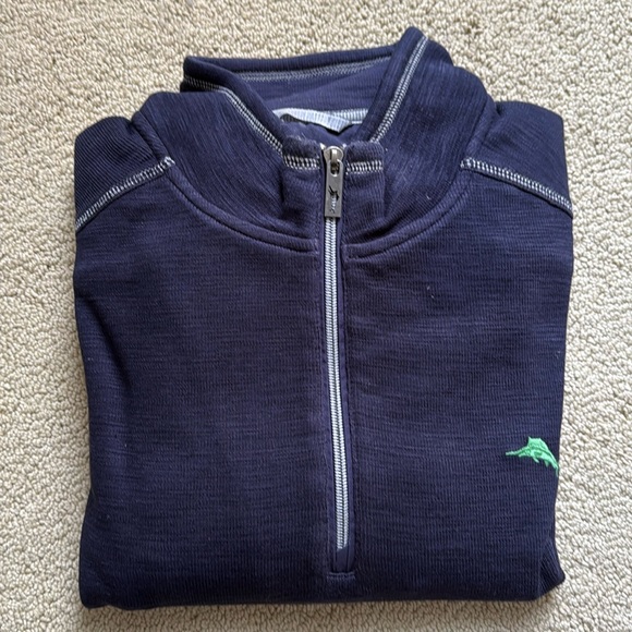 Tommy Bahama Tobago Bay Half Zip size Large - Picture 2 of 5